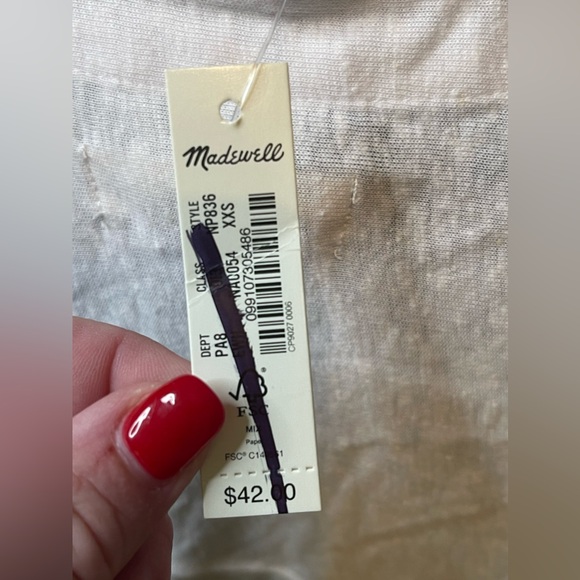 Madewell Relaxed V-Neck Short Sleeve T-Shirt - Size XXS - Picture 5 of 6